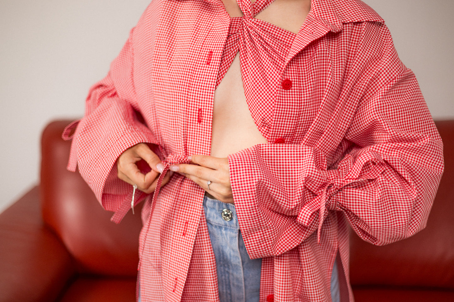 Red checkered shirt