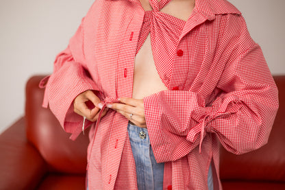 Red checkered shirt