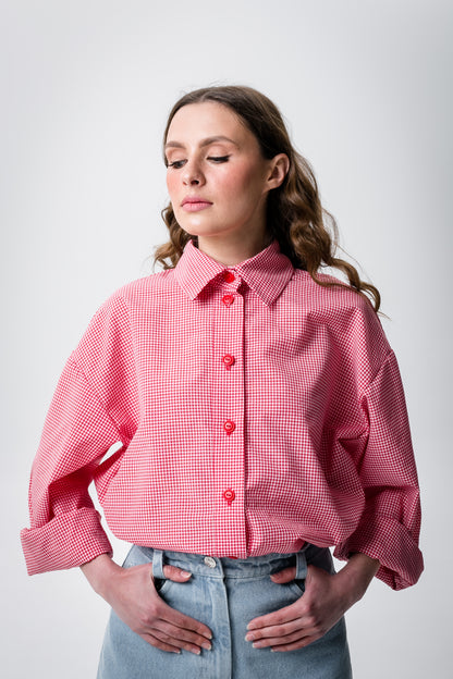 Red checkered shirt